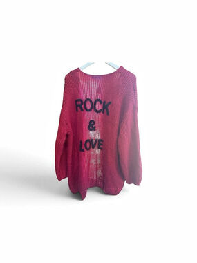 Rock & Love Knit Cardigan Pink Knit Sweater